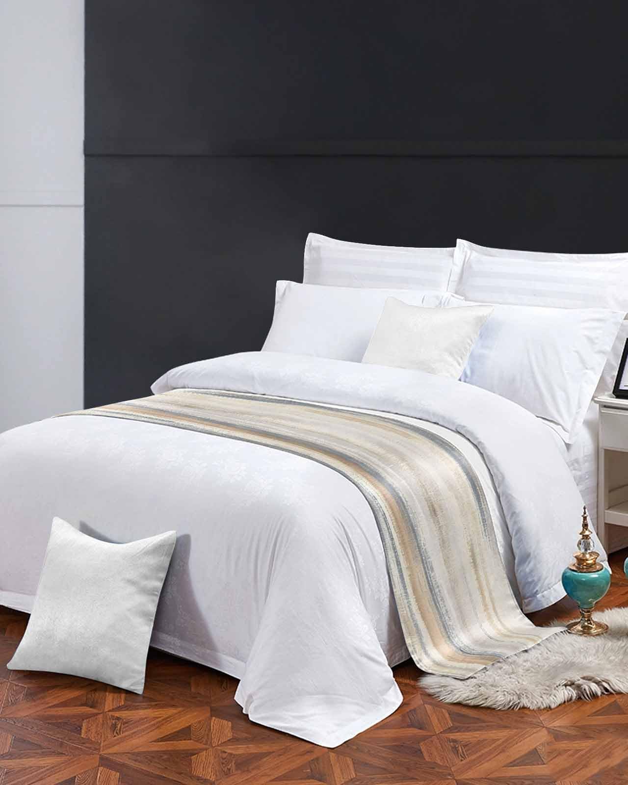 Abstract Bed Runner Luxury Modern Decorative Bed Scarf Bedroom Throw