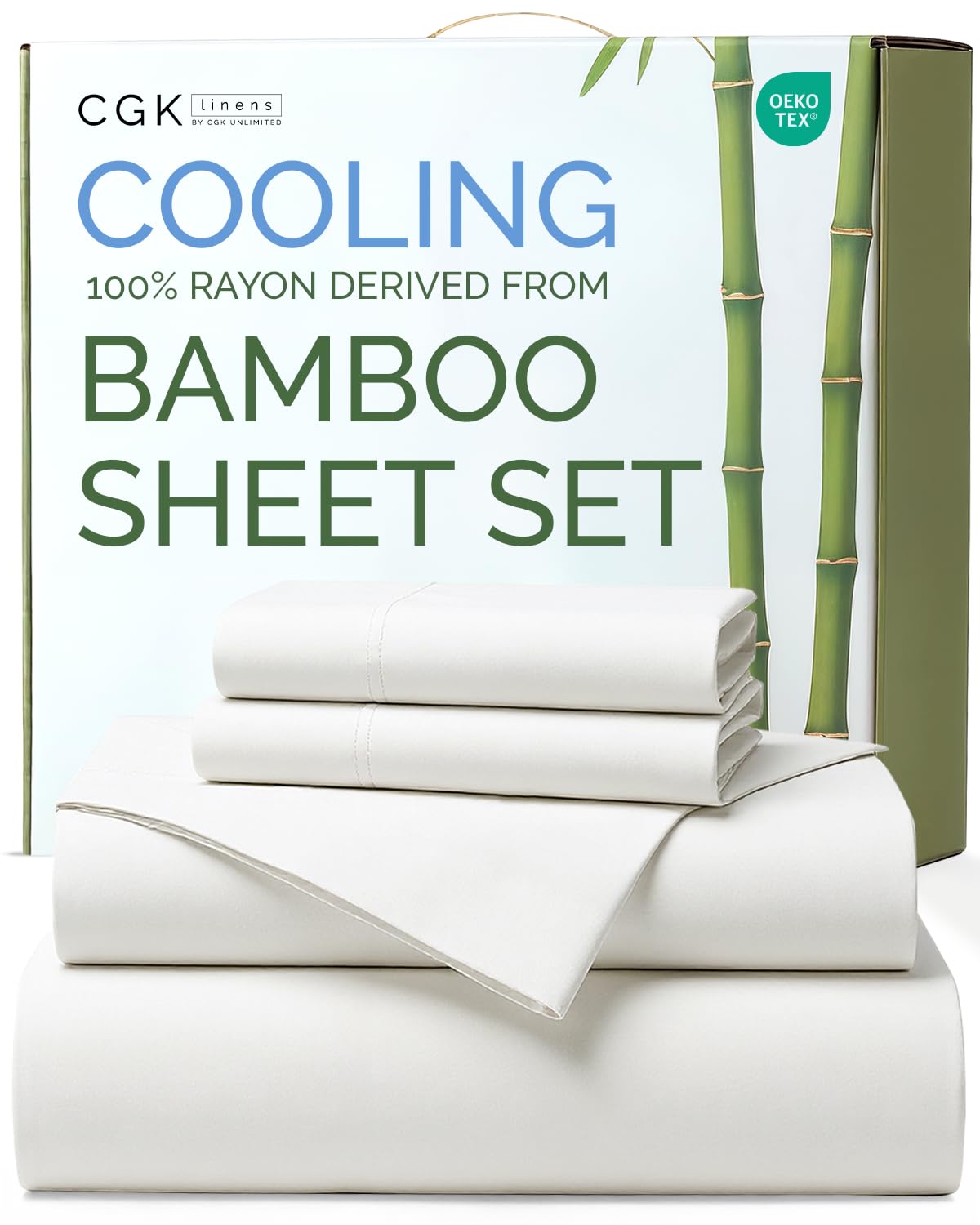 Bamboo Sheet Set Deep Pocket Breathable Bedding Set