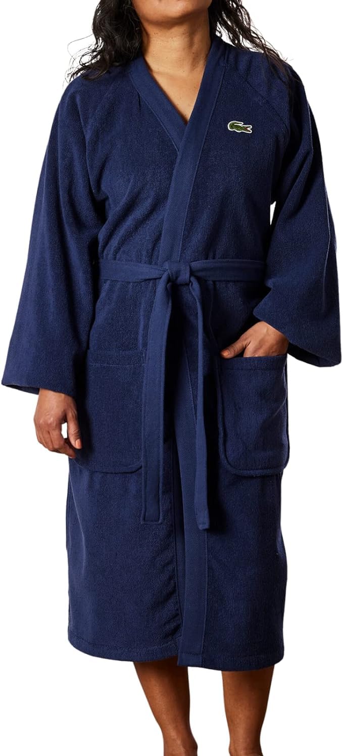 Cotton Terry Bathrobe Unisex Soft Absorbent Quick Dry Spa Robe