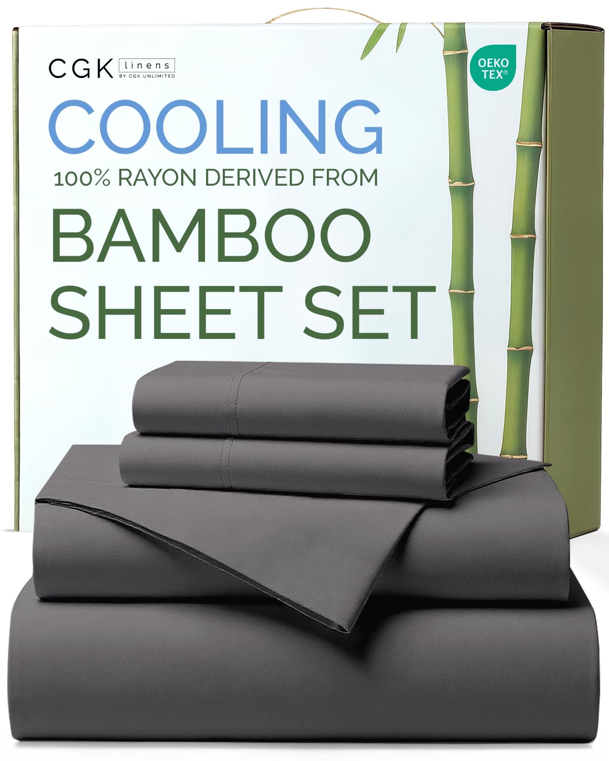 Bamboo Sheet Set Deep Pocket Breathable Bedding Set