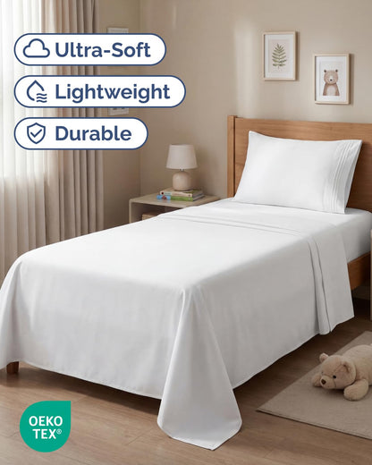 Cooling Sheet Set 4 Piece Ultra Soft Deep Pocket Breathable Bedding