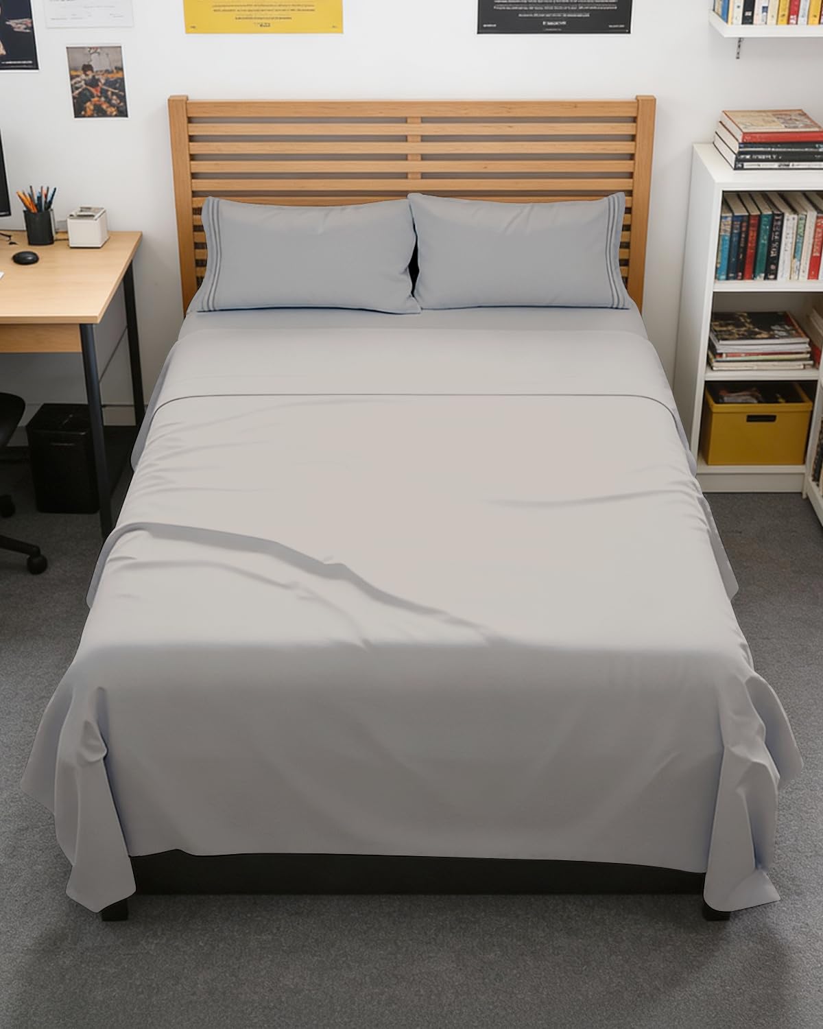 Cooling Sheet Set 4 Piece Ultra Soft Deep Pocket Breathable Bedding