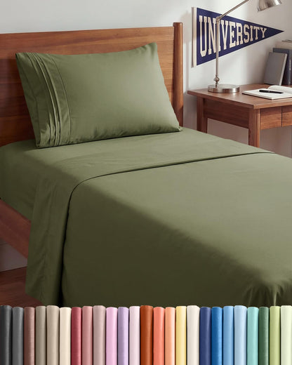 Cooling Sheet Set 4 Piece Ultra Soft Deep Pocket Breathable Bedding