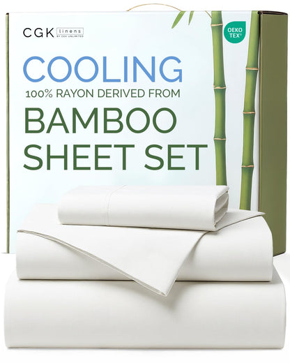 Bamboo Sheet Set Deep Pocket Breathable Bedding Set
