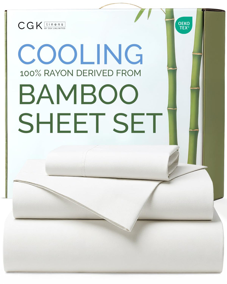 Bamboo Sheet Set Deep Pocket Breathable Bedding Set