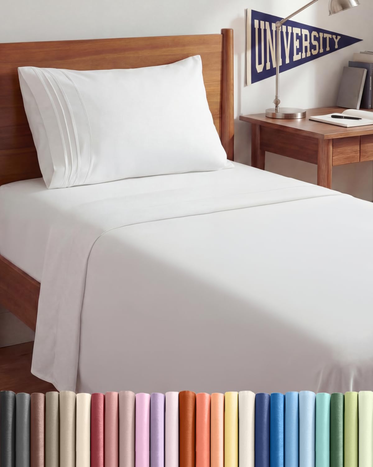 Cooling Sheet Set 4 Piece Ultra Soft Deep Pocket Breathable Bedding