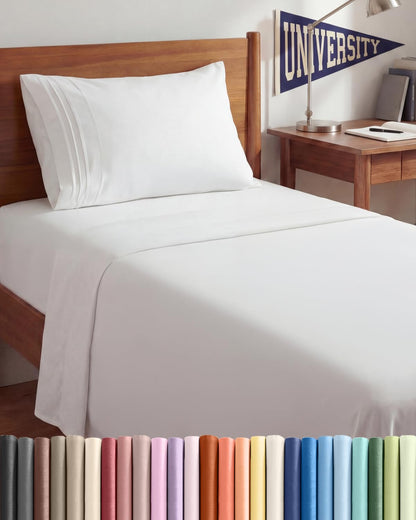 Cooling Sheet Set 4 Piece Ultra Soft Deep Pocket Breathable Bedding