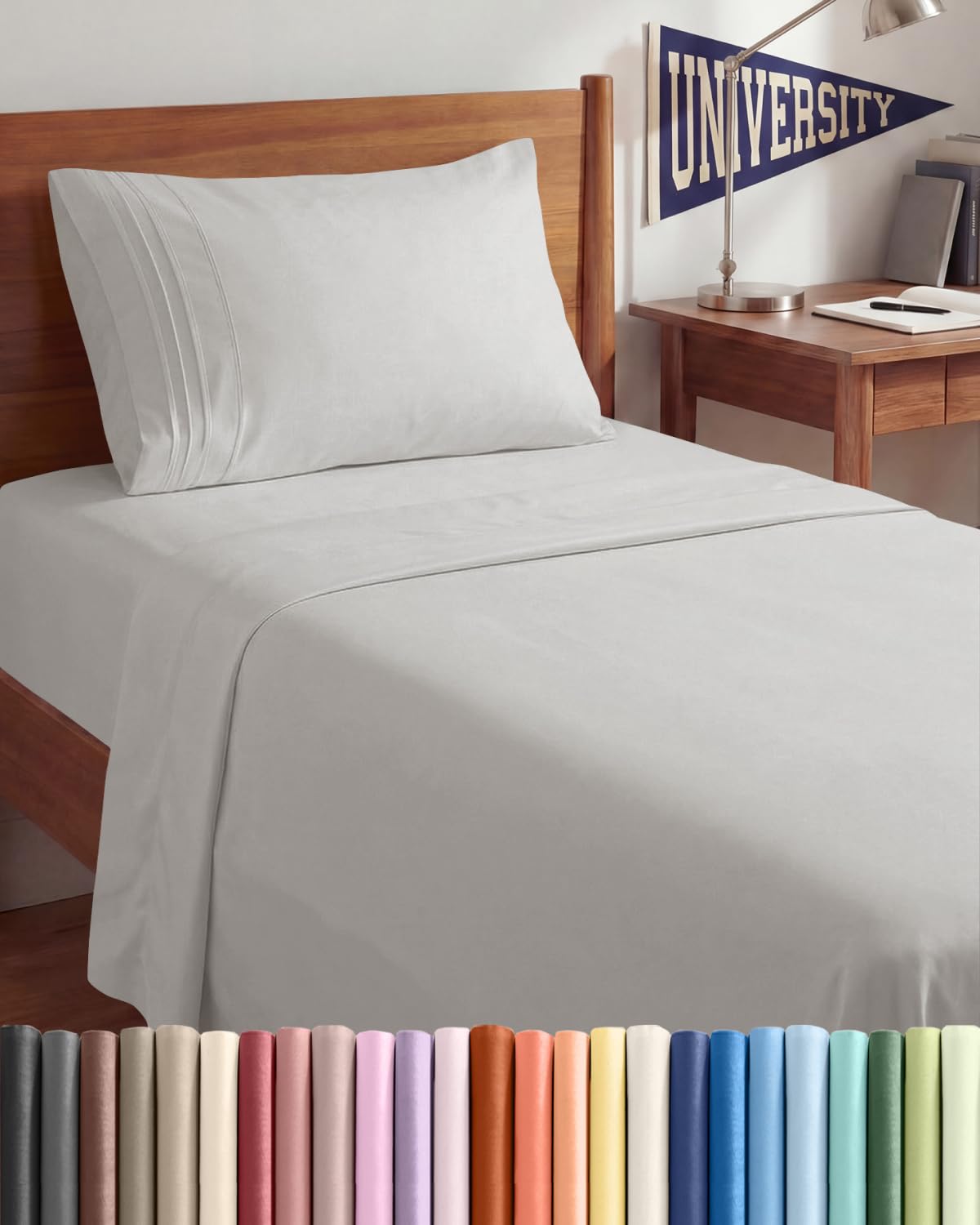 Cooling Sheet Set 4 Piece Ultra Soft Deep Pocket Breathable Bedding