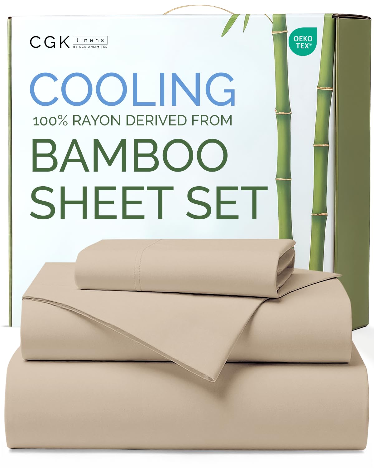 Bamboo Sheet Set Deep Pocket Breathable Bedding Set