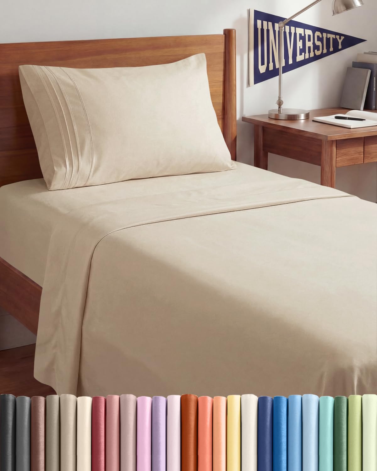 Cooling Sheet Set 4 Piece Ultra Soft Deep Pocket Breathable Bedding