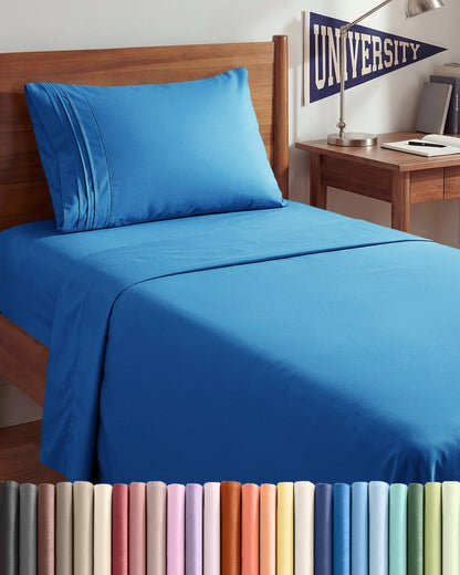 Cooling Sheet Set 4 Piece Ultra Soft Deep Pocket Breathable Bedding