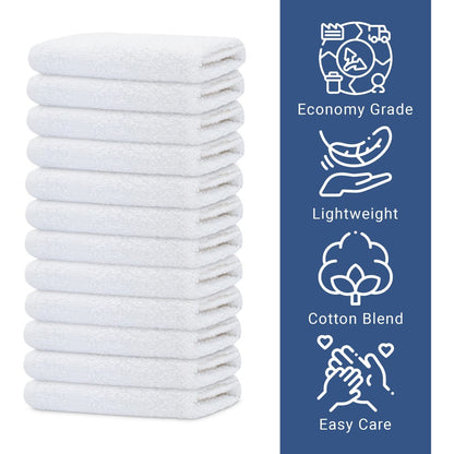 Cotton Washcloth Set 12x12 Kitchen Cleaning Cloths Commercial Grade Towels