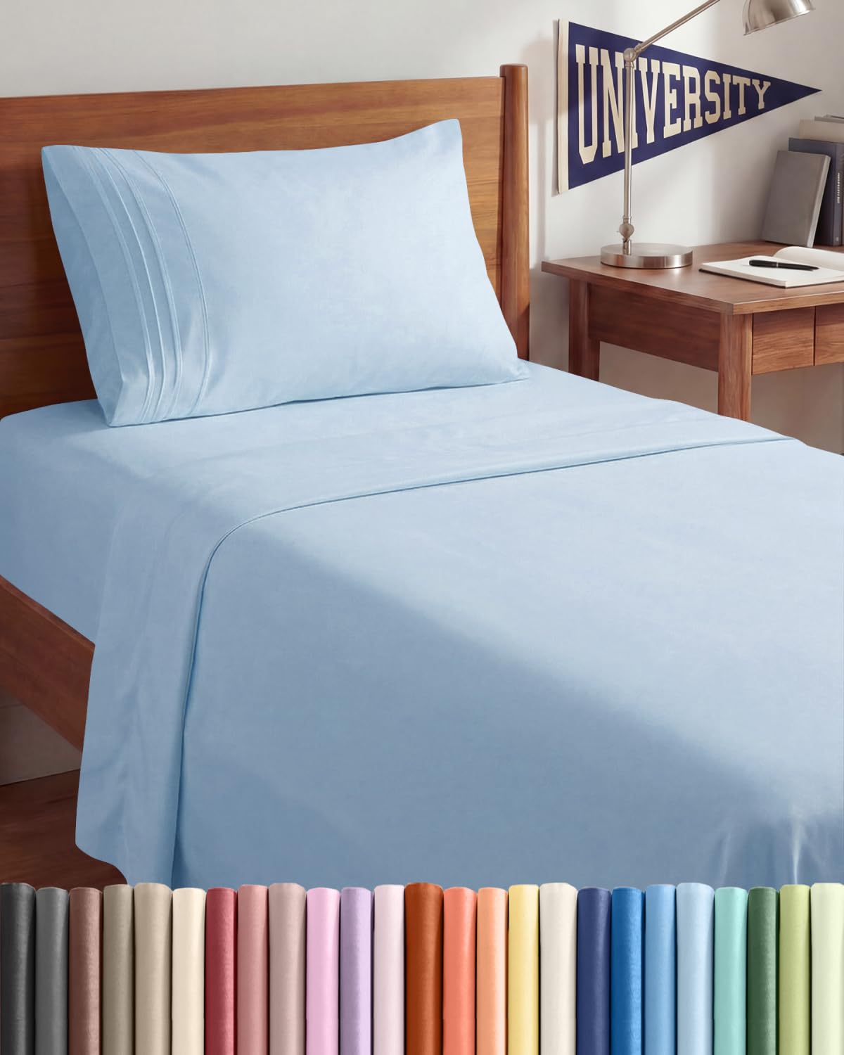 Cooling Sheet Set 4 Piece Ultra Soft Deep Pocket Breathable Bedding
