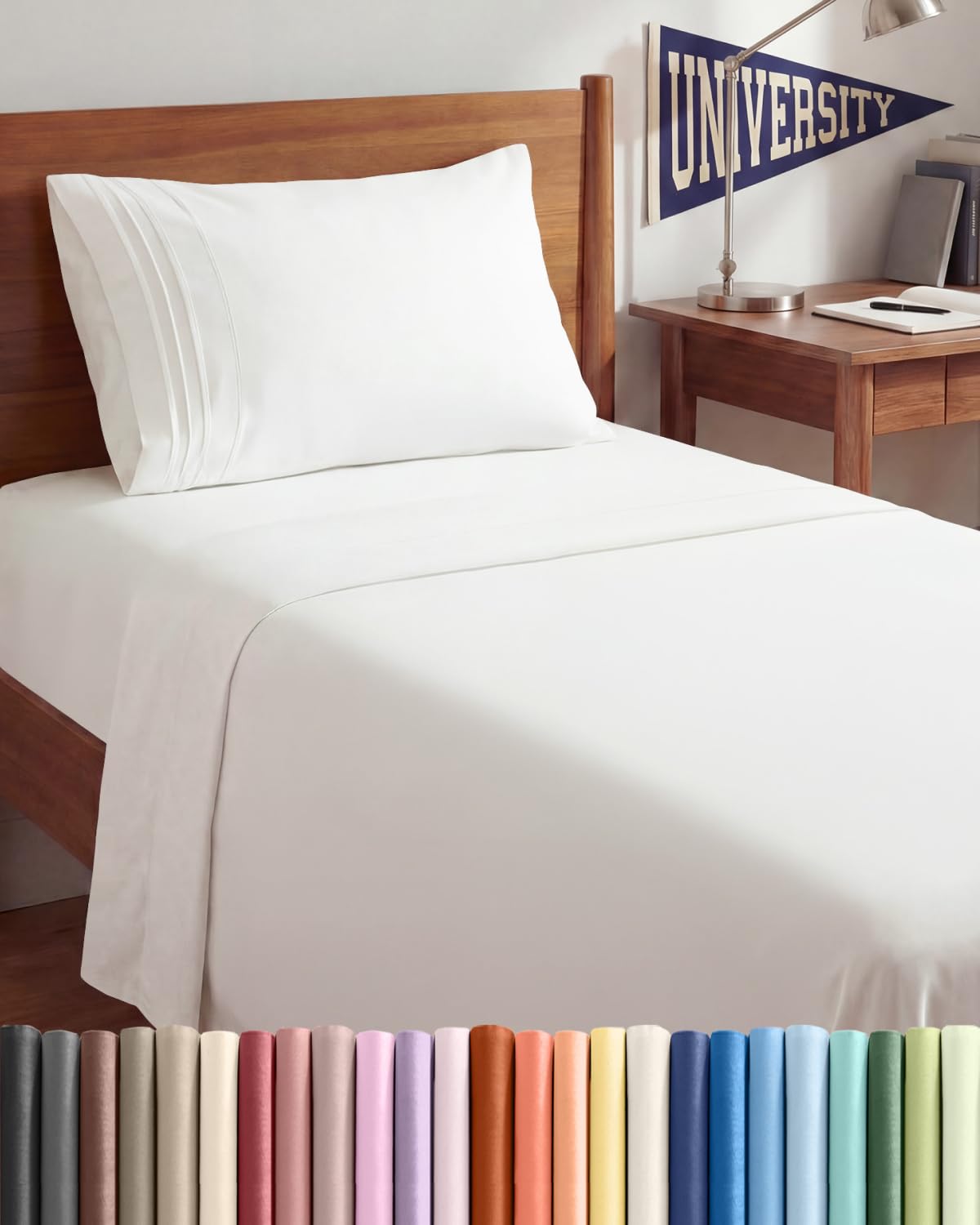 Cooling Sheet Set 4 Piece Ultra Soft Deep Pocket Breathable Bedding