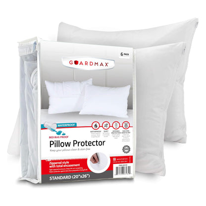 Waterproof Knitted Pillow Protector Zippered Bed Bug Proof Hypoallergenic Pillow Cover