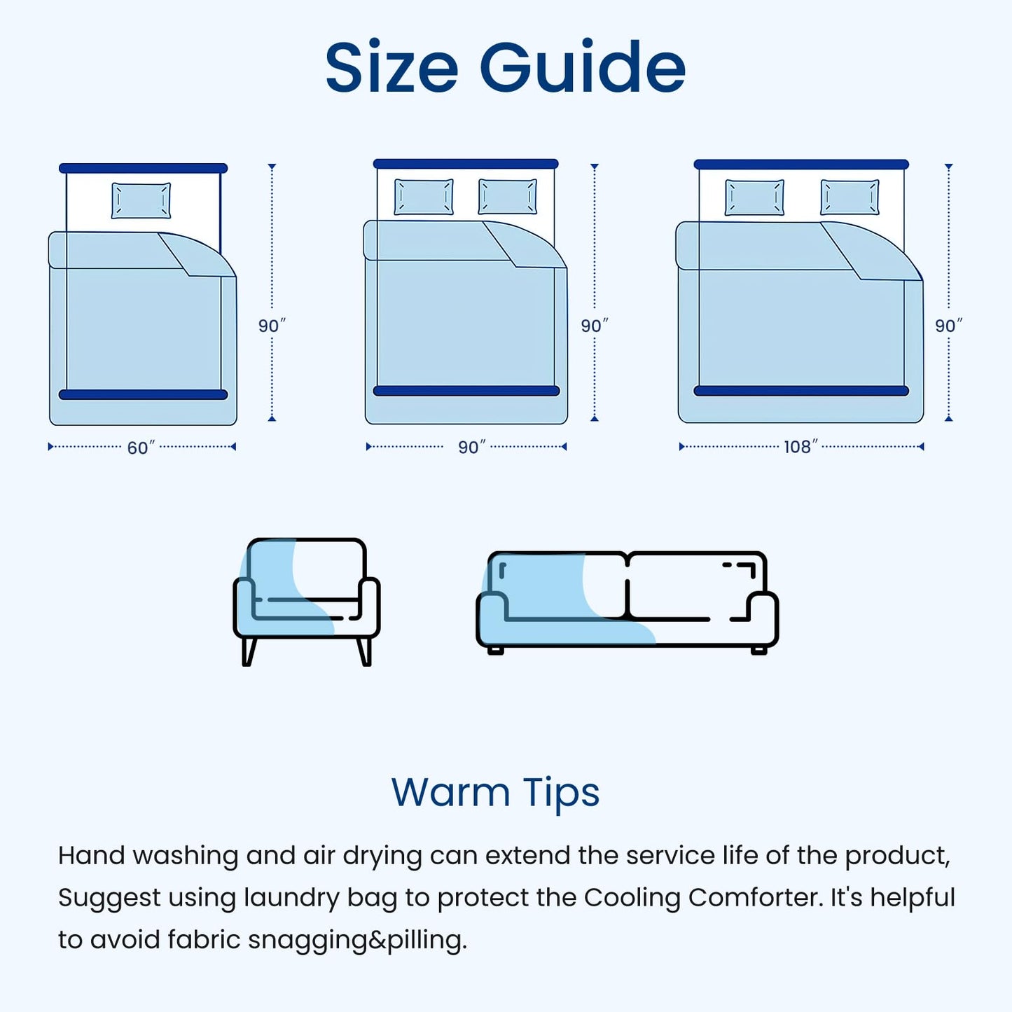 Cooling Comforter Double Sided Lightweight Ice Blanket Q-Max Breathable Summer Bedding