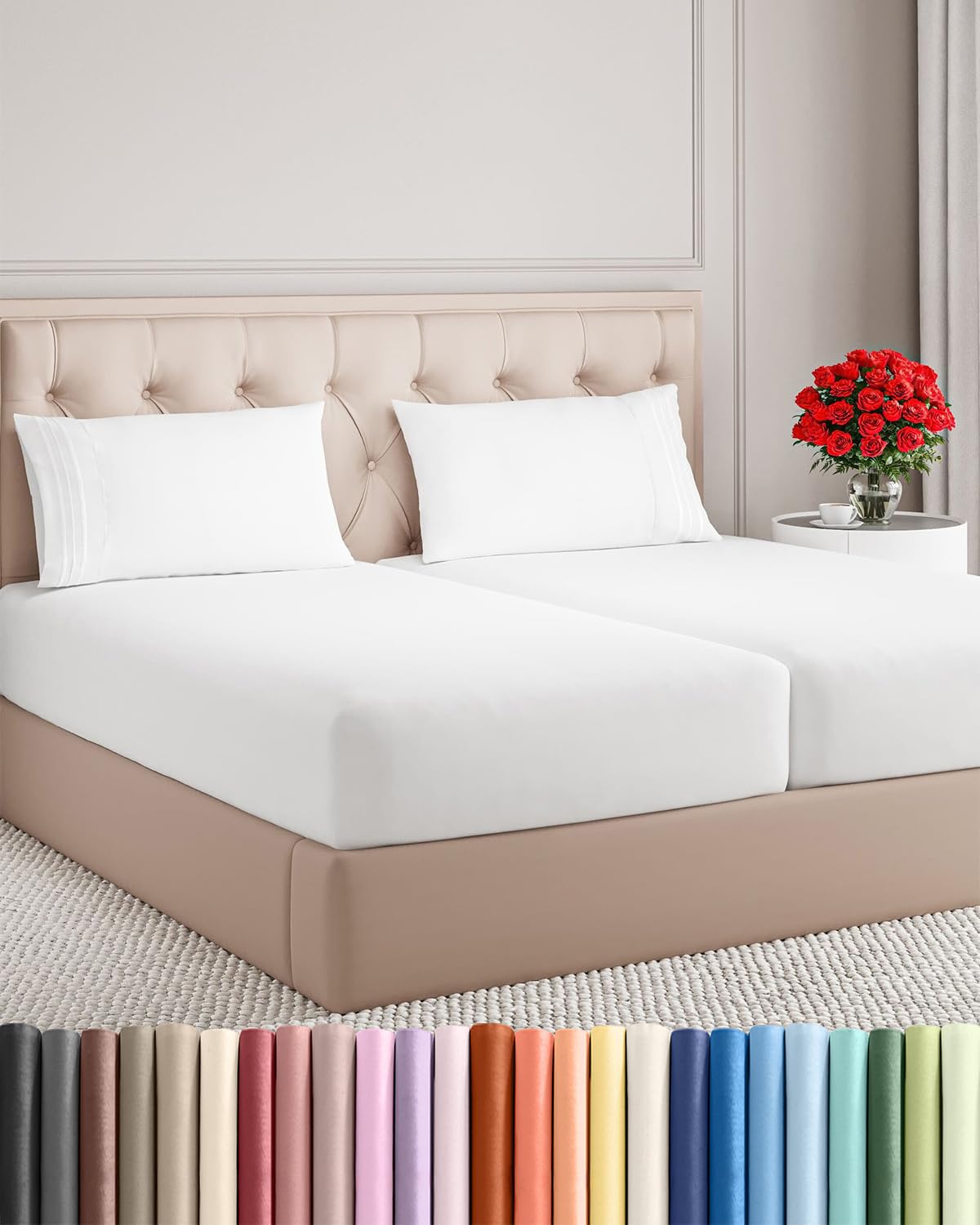 Cooling Sheet Set 4 Piece Ultra Soft Deep Pocket Breathable Bedding