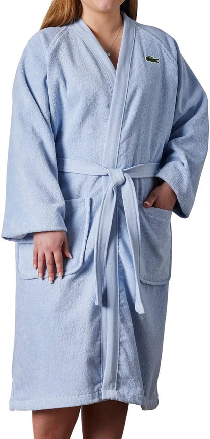 Cotton Terry Bathrobe Unisex Soft Absorbent Quick Dry Spa Robe