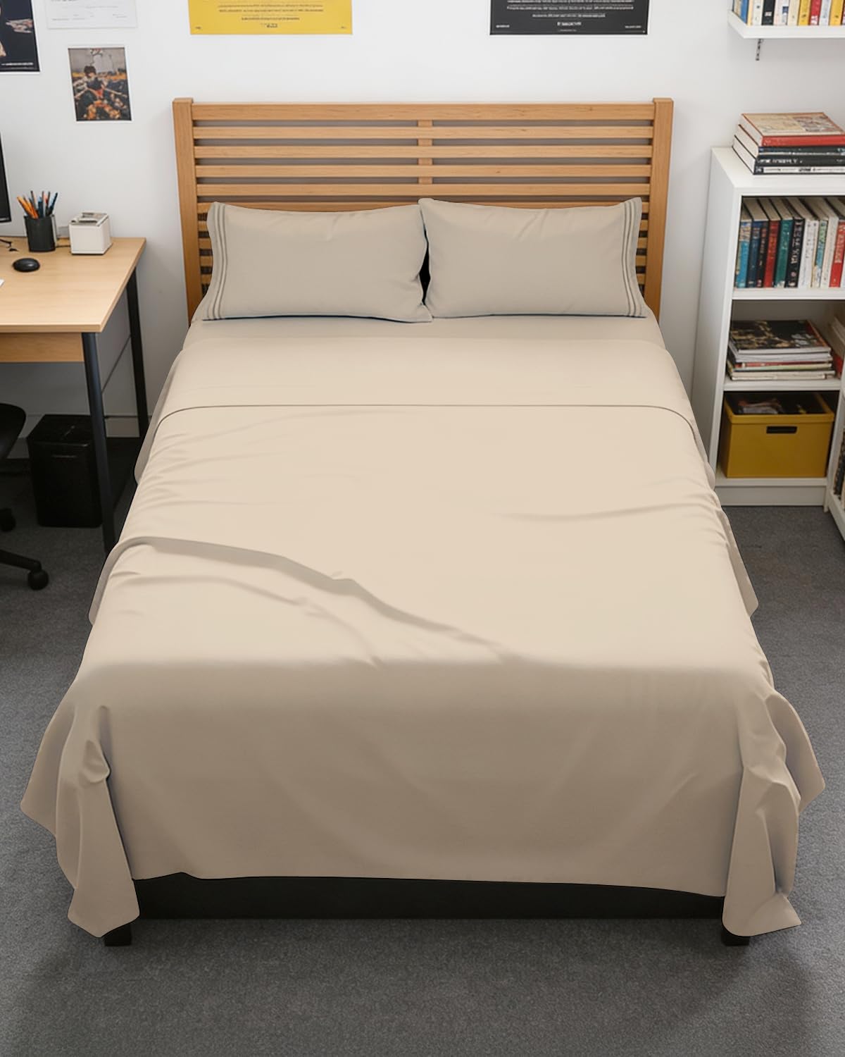 Cooling Sheet Set 4 Piece Ultra Soft Deep Pocket Breathable Bedding