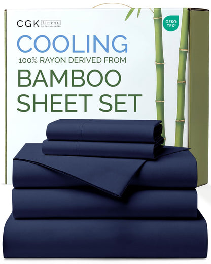 Bamboo Sheet Set Deep Pocket Breathable Bedding Set
