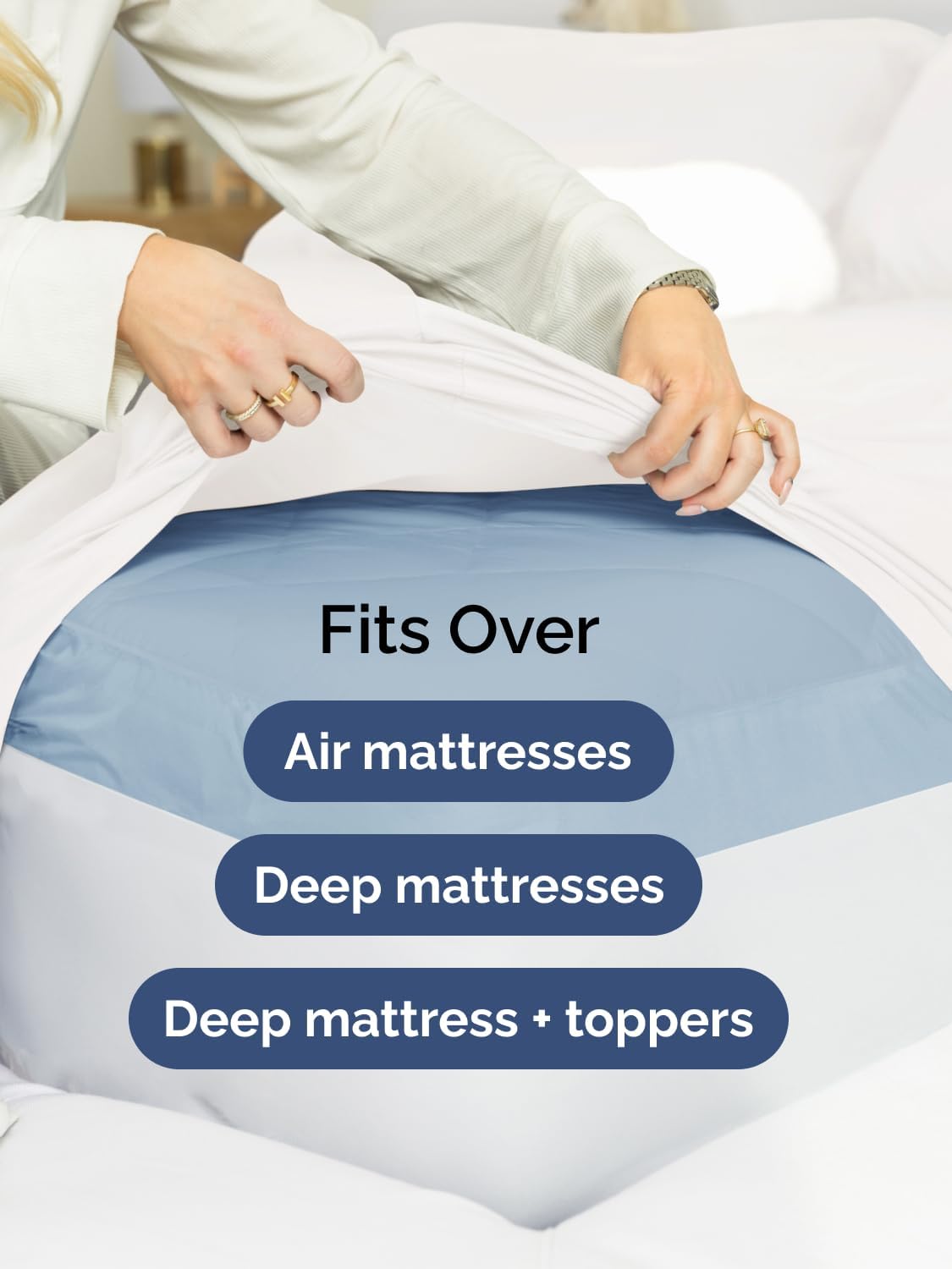 Bamboo Cooling Sheet Set Deep Pocket Breathable Bed Sheets 4 Piece