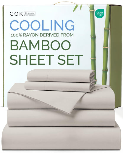 Bamboo Sheet Set Deep Pocket Breathable Bedding Set