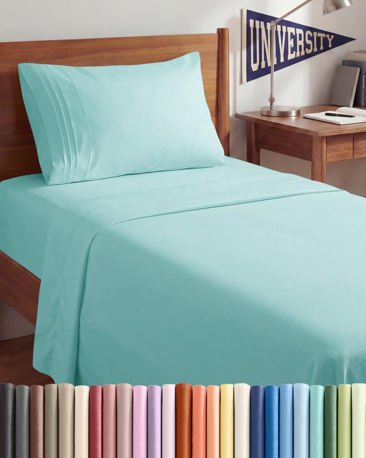 Cooling Sheet Set 4 Piece Ultra Soft Deep Pocket Breathable Bedding