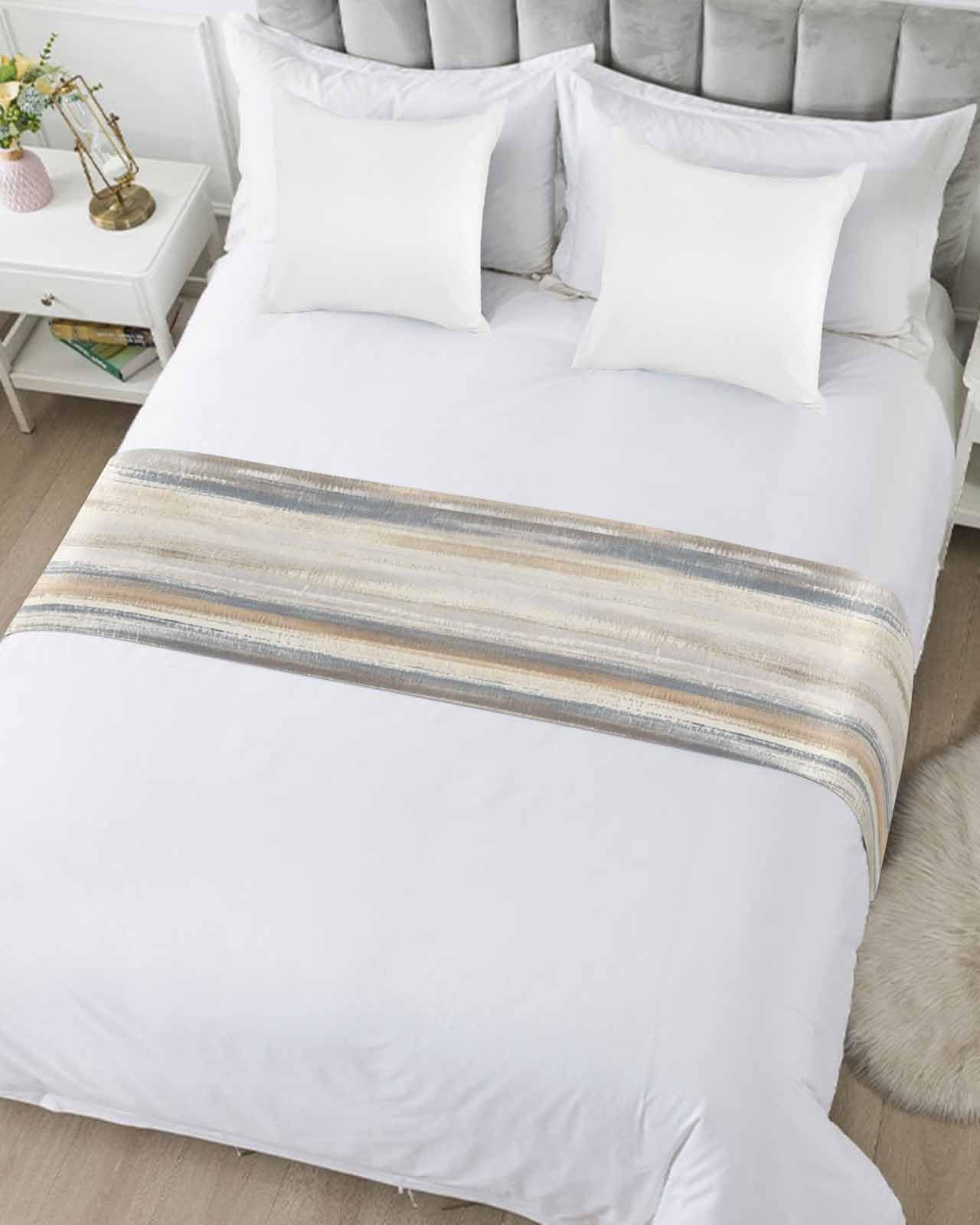 Abstract Bed Runner Luxury Modern Decorative Bed Scarf Bedroom Throw