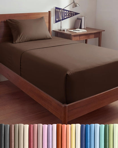 Bamboo Cooling Sheet Set Deep Pocket Breathable Bed Sheets 4 Piece