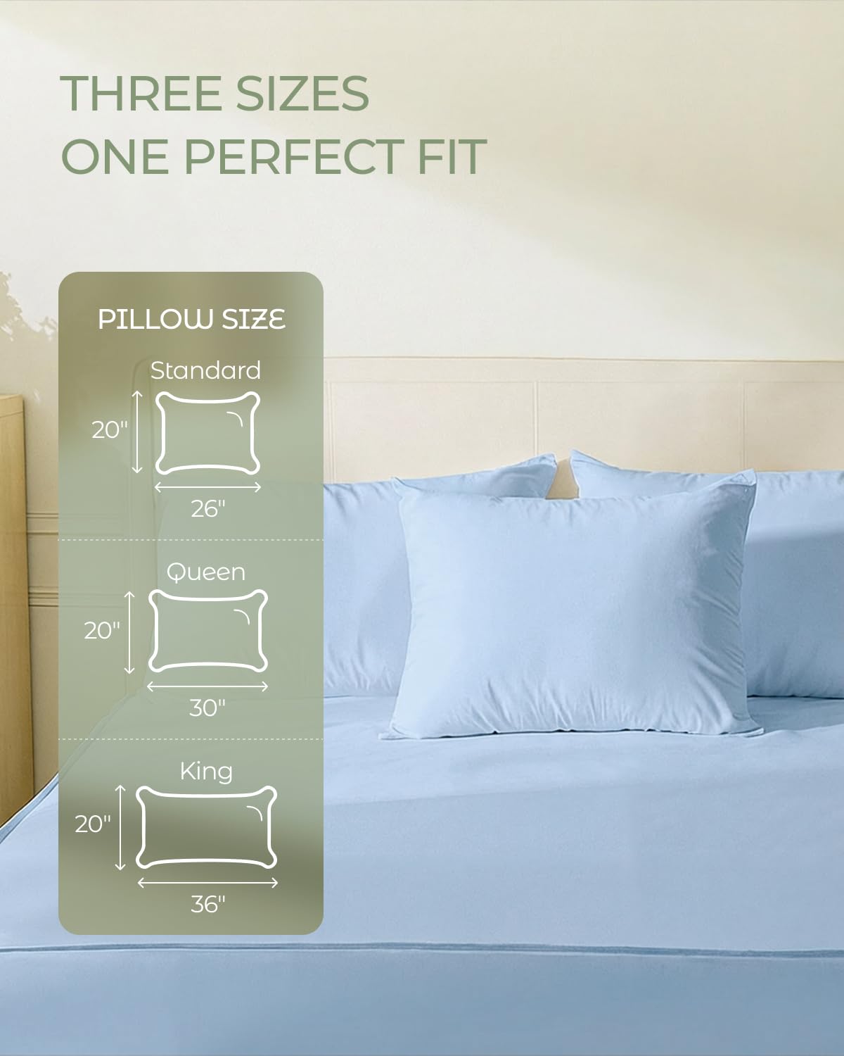 Cotton Zippered Pillow Protectors Bed Bug Proof Breathable Pillow Covers