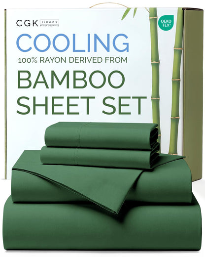 Bamboo Sheet Set Deep Pocket Breathable Bedding Set