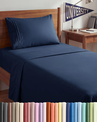 Cooling Sheet Set 4 Piece Ultra Soft Deep Pocket Breathable Bedding