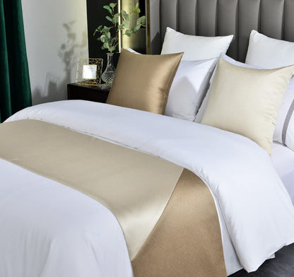 Patchwork Bed Runner Decorative Bedding Scarf Hotel Home Accent
