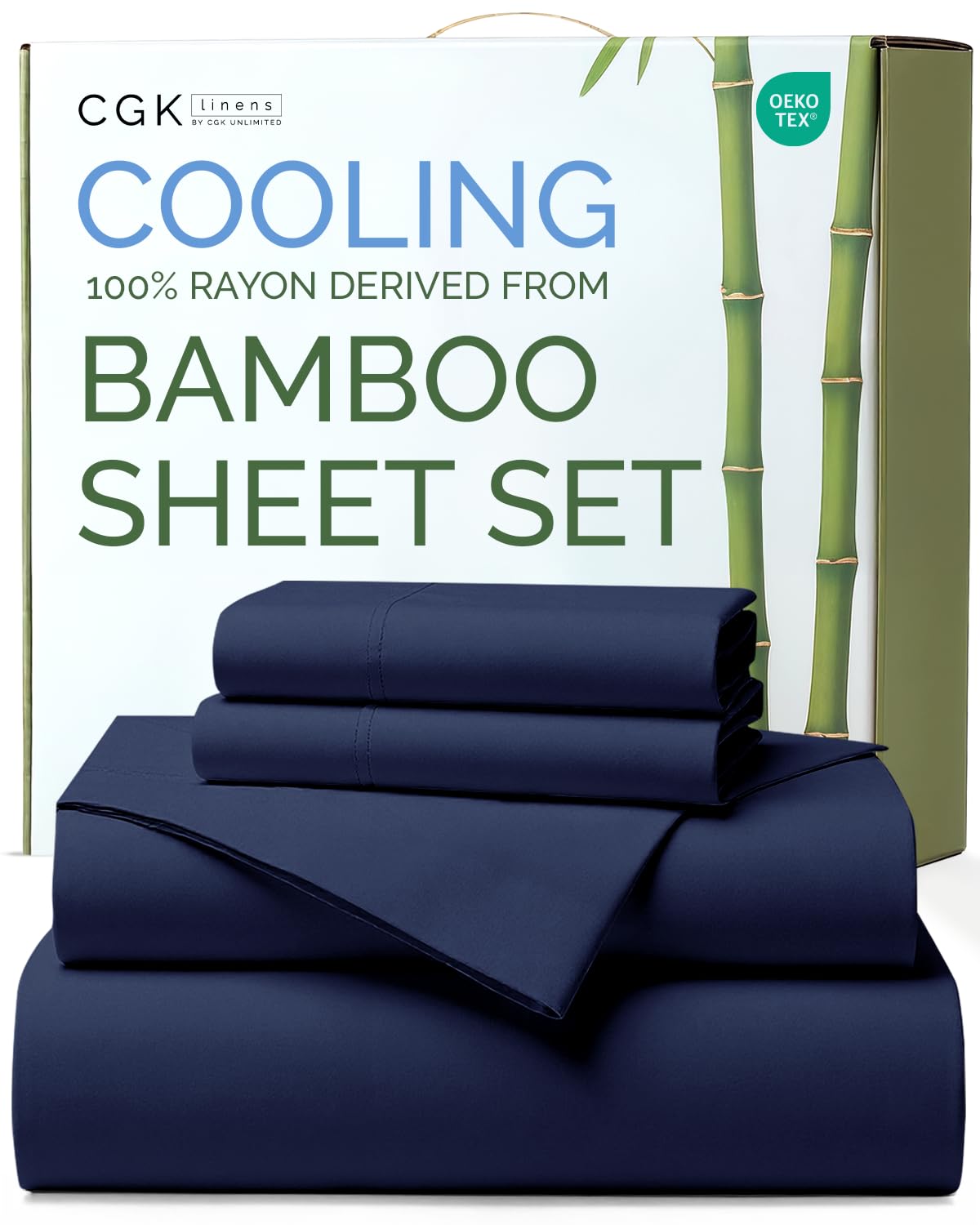 Bamboo Sheet Set Deep Pocket Breathable Bedding Set