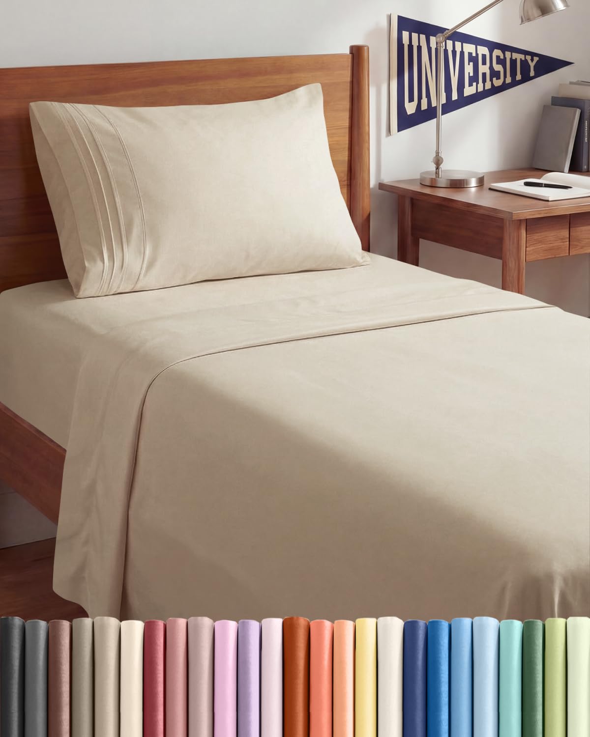 Cooling Sheet Set 4 Piece Ultra Soft Deep Pocket Breathable Bedding