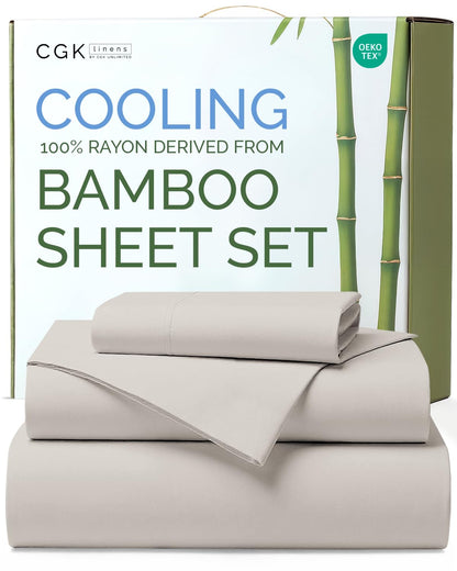 Bamboo Sheet Set Deep Pocket Breathable Bedding Set