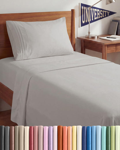 Cooling Sheet Set 4 Piece Ultra Soft Deep Pocket Breathable Bedding