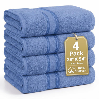 Zero Twist Cotton Bath Towel Set Quick Dry Ultra Absorbent Soft Towels