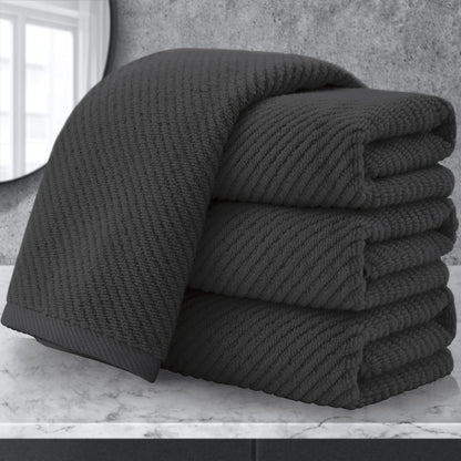 Cotton Bath Towel Set 6 Piece Soft Quick Dry Bathroom Towels Large Gift Set