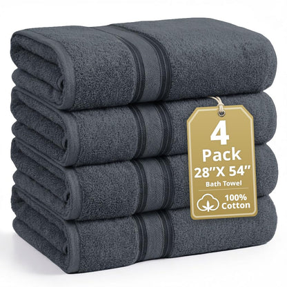 Zero Twist Cotton Bath Towel Set Quick Dry Ultra Absorbent Soft Towels
