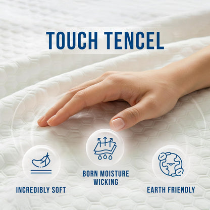 Waterproof Tencel Mattress Protector Deep Pocket Hypoallergenic Temperature Regulating Mattress Pad