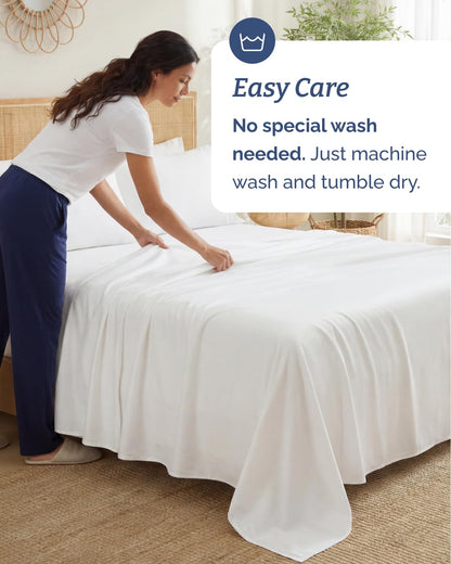 Bamboo Sheet Set Deep Pocket Breathable Bedding Set