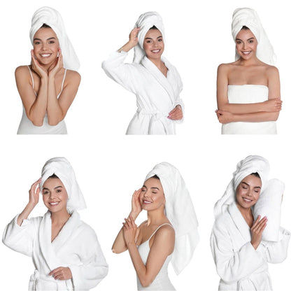 Ring Spun Cotton Bath Towel Set Hotel Spa Soft Absorbent Towels 27x54