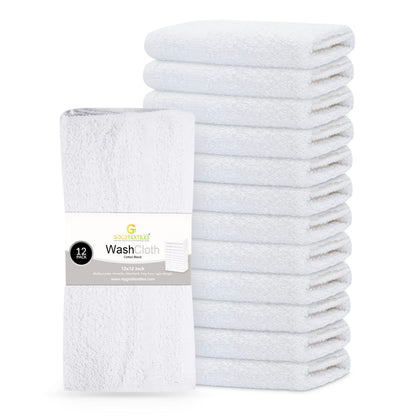 Cotton Washcloth Set 12x12 Kitchen Cleaning Cloths Commercial Grade Towels