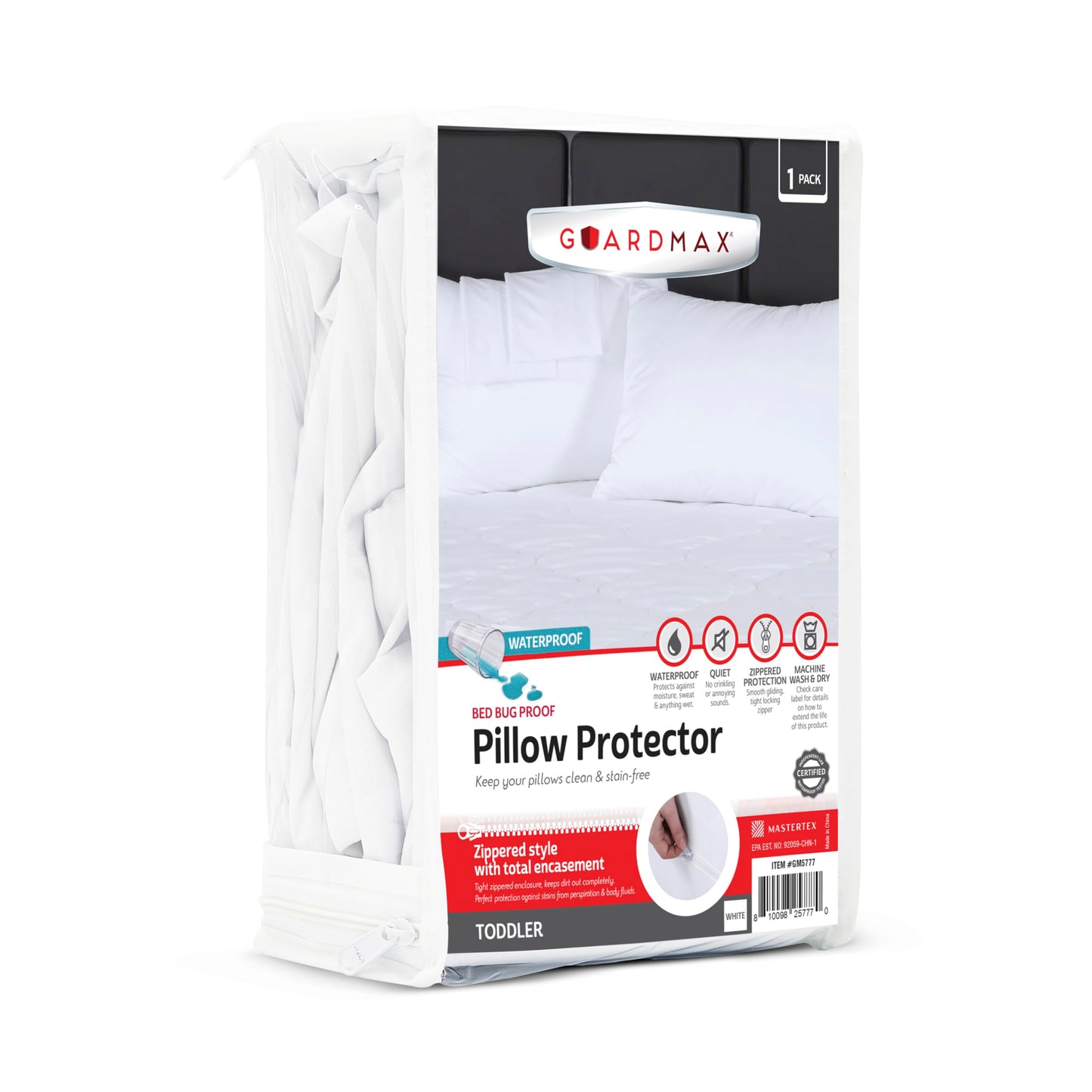 Waterproof Knitted Pillow Protector Zippered Bed Bug Proof Hypoallergenic Pillow Cover