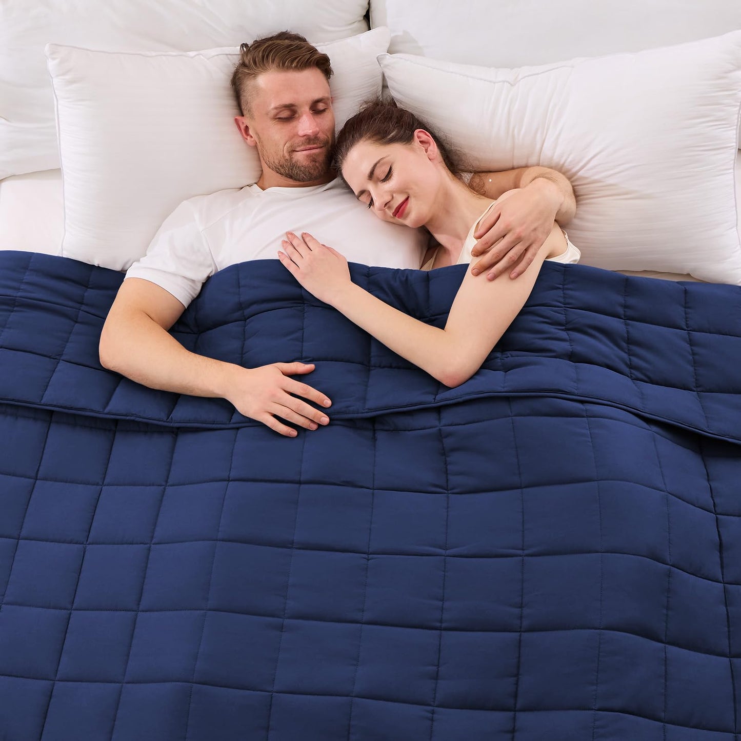 Cooling Weighted Blanket Microfiber Glass Bead Machine Washable Heavy Blanket