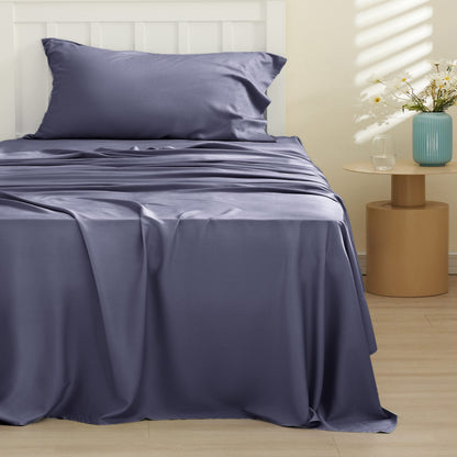Bamboo Cooling Sheet Set Deep Pocket Silky Breathable Hotel Luxury Bedding