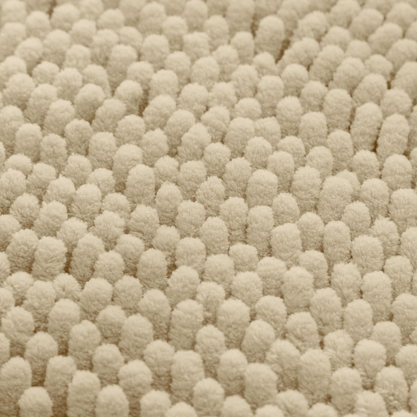 Chenille Bathroom Rug Set 3 Piece Ultra Soft Non Slip Absorbent Bath Mat
