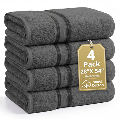 Zero Twist Cotton Bath Towel Set Quick Dry Ultra Absorbent Soft Towels