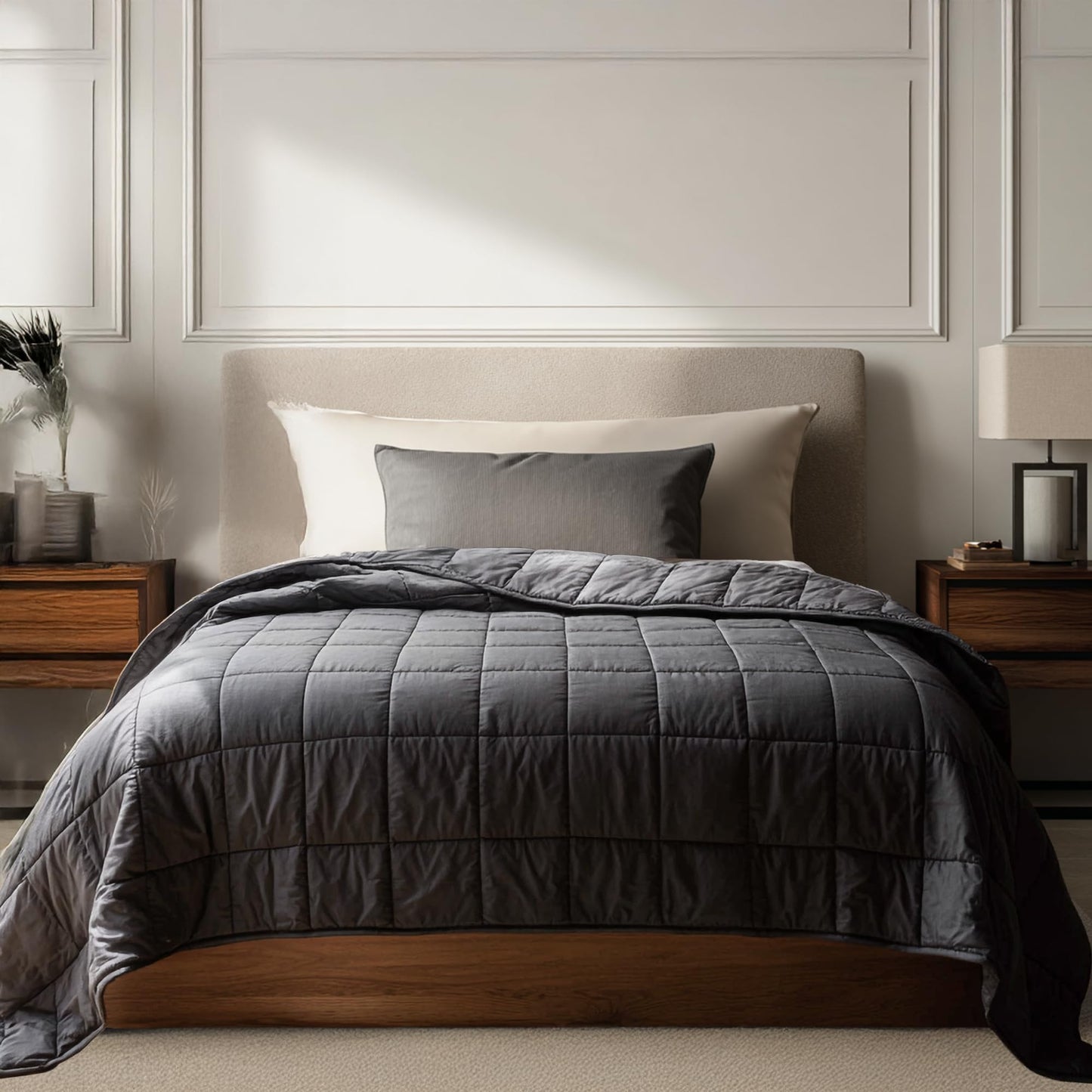 Weighted Blanket 400 Thread Count All Season Bed Throw Premium Comfort